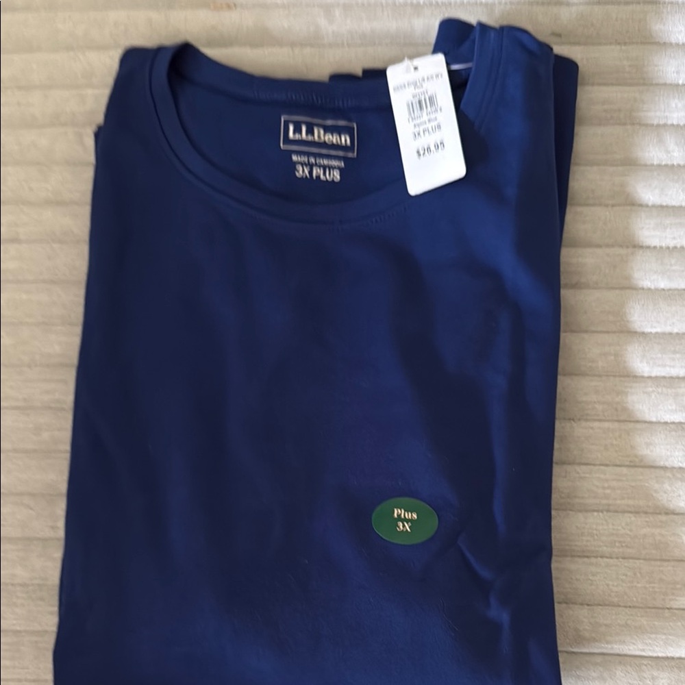 L.L. Bean Deep Blue Plus Size Tee